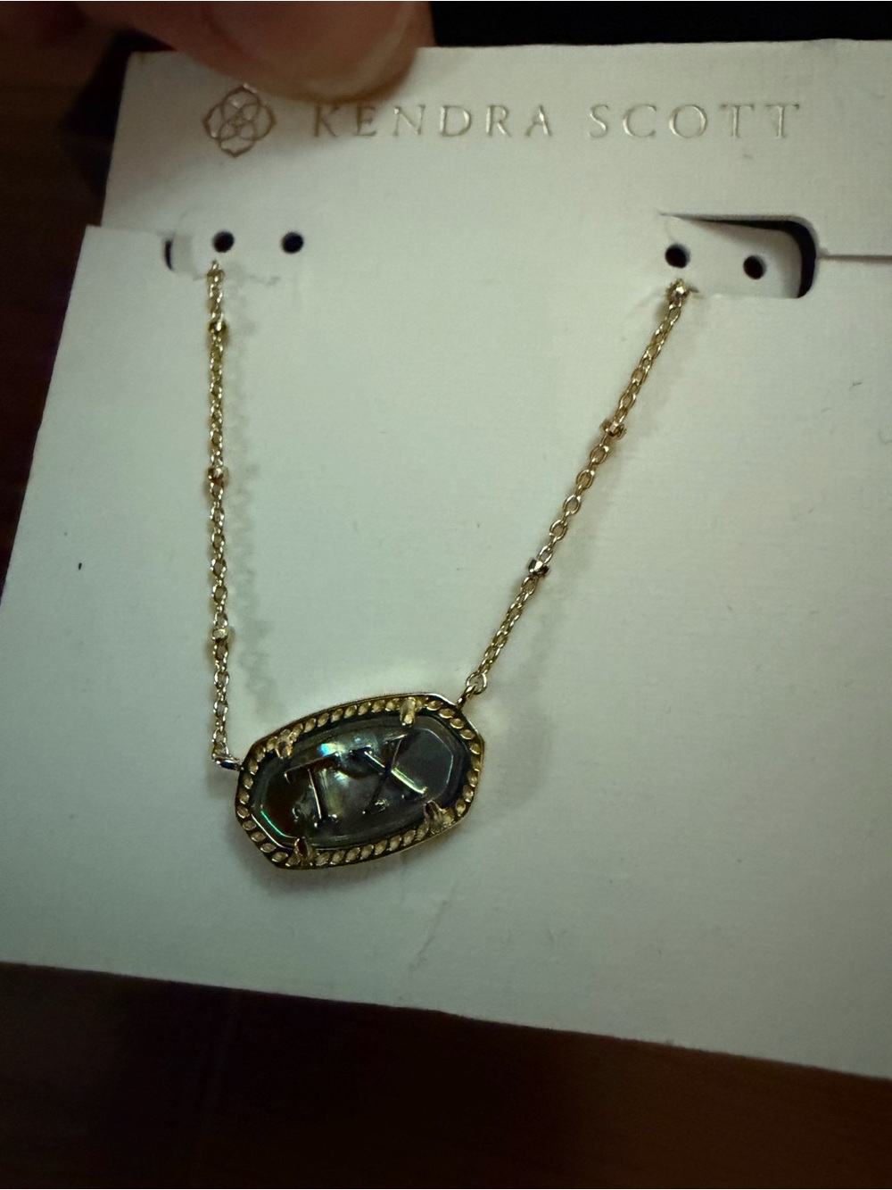 Kendra Scott Gold Abalone Elisa TEXAS Pendant Necklace